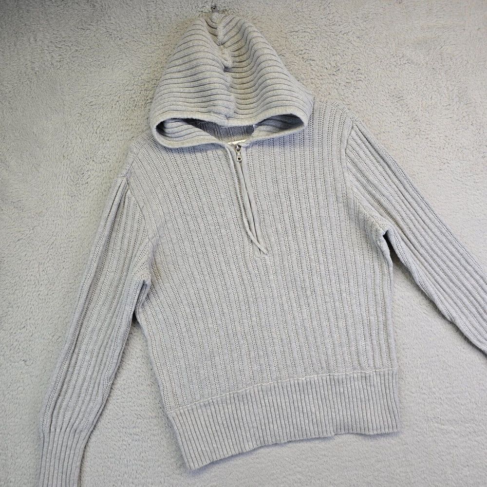 Villager‎ Liz Claiborne Sweater Womens XL Gray Knit Ribbed Athleisure Sporty